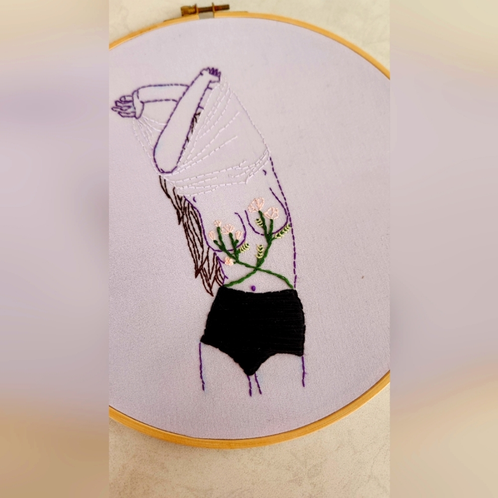 Handmade Needlepoint Contemporary Wall Art